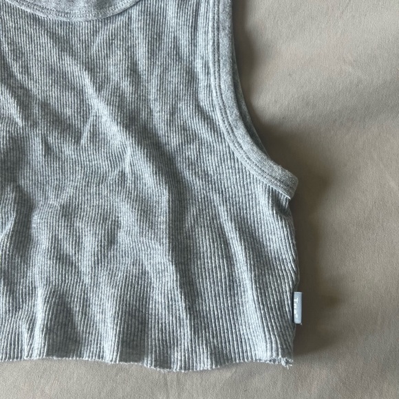 Heather chrome - Aritzia cropped ribbed racer tank - Picture 3 of 4